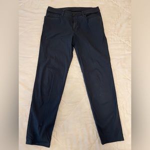 Lululemon Men's ABC Slim-Fit Pant Ocean Blue 34x32
(Looks darker in the image).